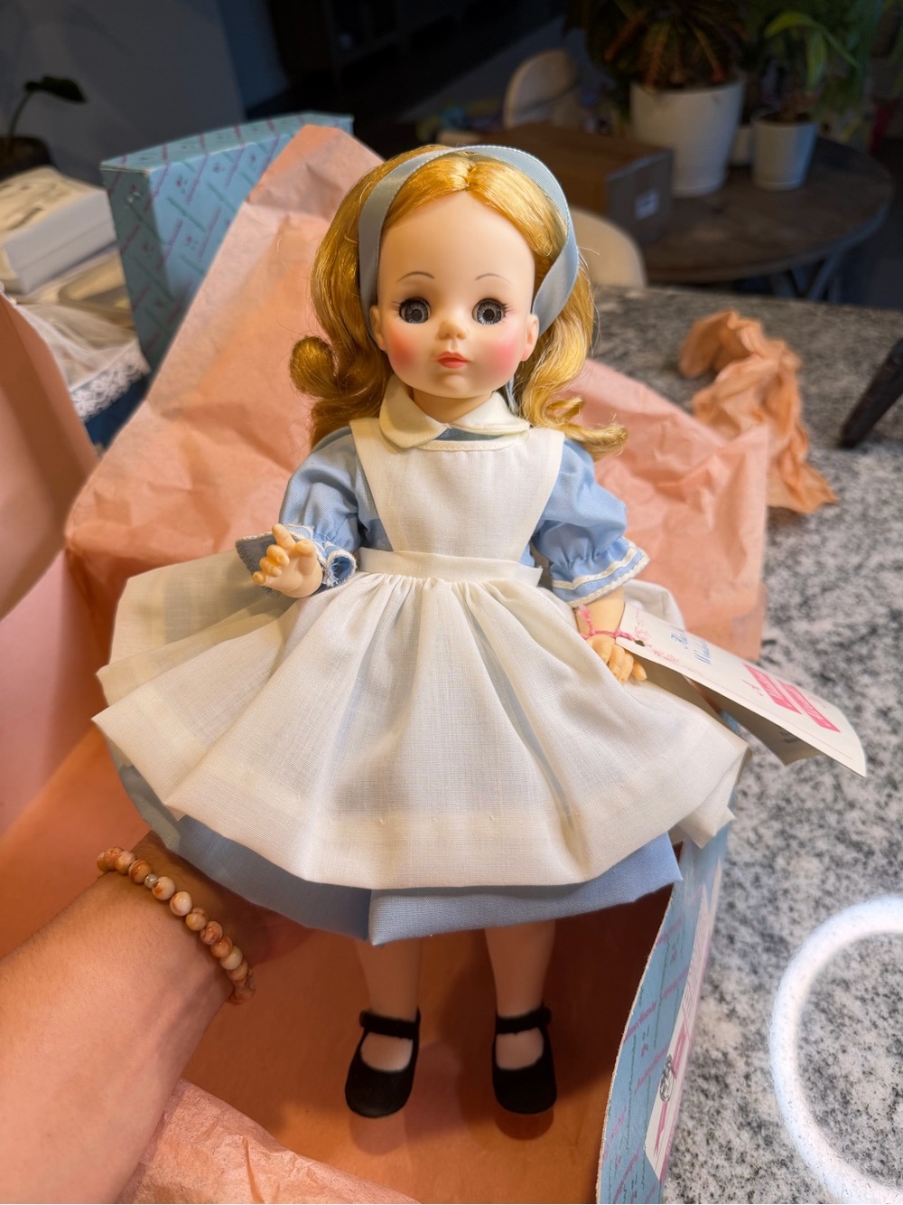 1960s Madame Alexander Alice in wonderland -Style Doll with Blonde Hair